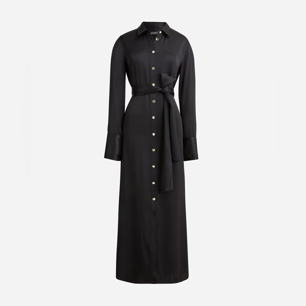 J.Crew Drapey shirtdress in luster crepe BU107